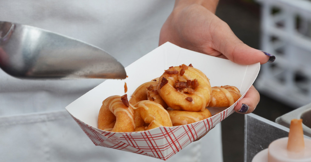 Maple Bacon Mini Donuts at Eat The Street: Bacon